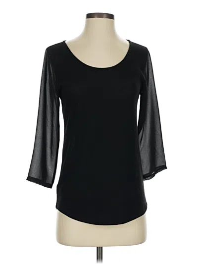 Pre-owned Ann Taylor 3/4 Sleeve T-shirt In Black