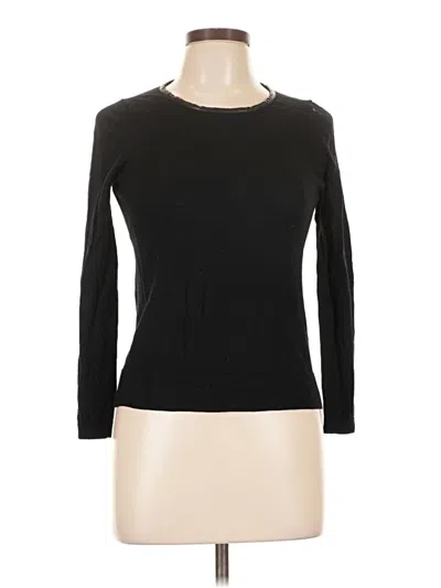 Pre-owned Ann Taylor 3/4 Sleeve T-shirt In Black