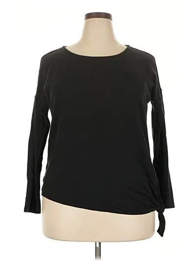 Pre-owned Ann Taylor 3/4 Sleeve T-shirt In Black