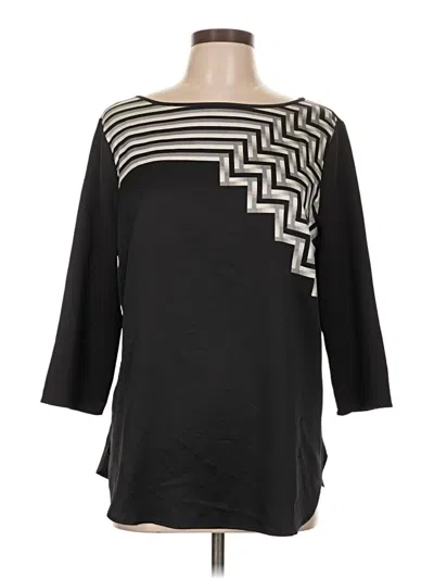 Pre-owned Ann Taylor 3/4 Sleeve T-shirt In Black