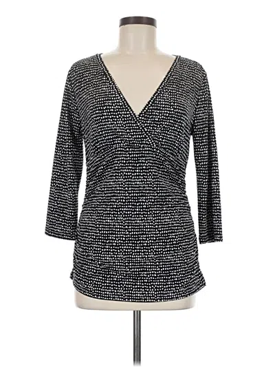 Pre-owned Ann Taylor 3/4 Sleeve T-shirt In Black