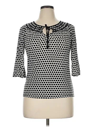 Pre-owned Ann Taylor 3/4 Sleeve T-shirt In Black