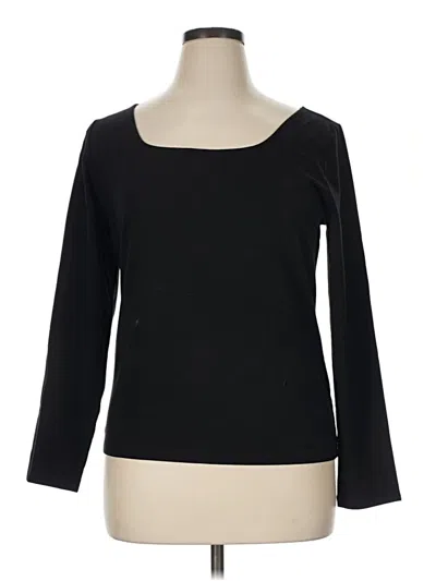 Pre-owned Ann Taylor 3/4 Sleeve T-shirt In Black
