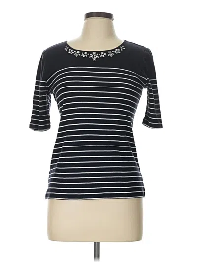 Pre-owned Ann Taylor 3/4 Sleeve T-shirt In Black