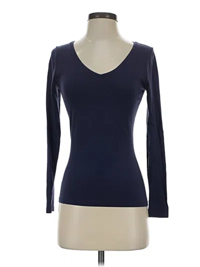 Pre-owned Ann Taylor 3/4 Sleeve T-shirt In Blue