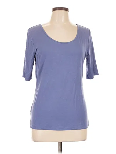 Ann Taylor 3/4 Sleeve T-shirt In Blue