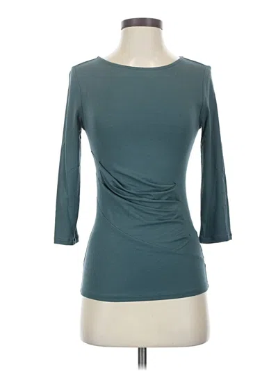 Pre-owned Ann Taylor 3/4 Sleeve T-shirt In Blue