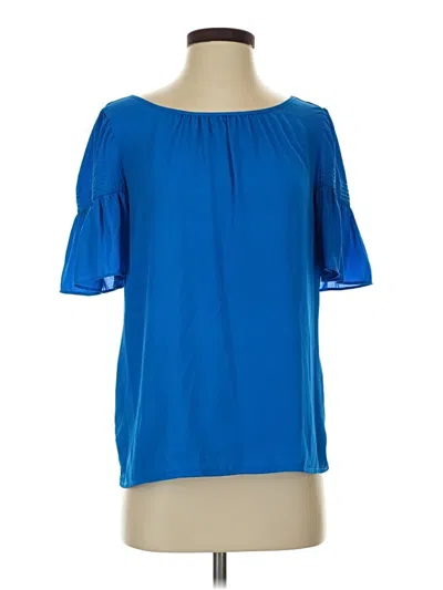 Pre-owned Ann Taylor 3/4 Sleeve T-shirt In Blue