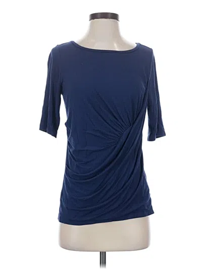 Pre-owned Ann Taylor 3/4 Sleeve T-shirt In Blue