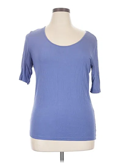 Pre-owned Ann Taylor 3/4 Sleeve T-shirt In Blue