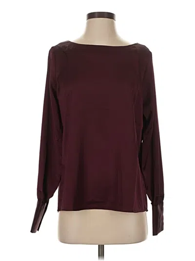 Ann Taylor 3/4 Sleeve T-shirt In Burgundy