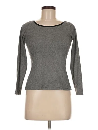 Pre-owned Ann Taylor 3/4 Sleeve T-shirt In Gray