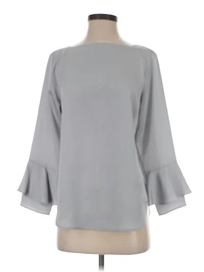 Pre-owned Ann Taylor 3/4 Sleeve T-shirt In Gray