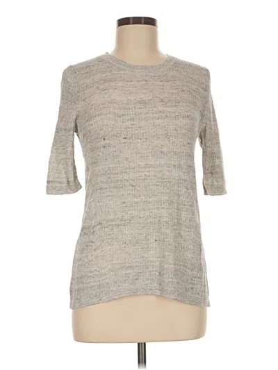 Pre-owned Ann Taylor 3/4 Sleeve T-shirt In Gray