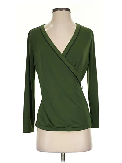 Pre-owned Ann Taylor 3/4 Sleeve T-shirt In Green