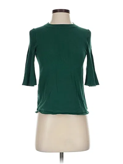 Pre-owned Ann Taylor 3/4 Sleeve T-shirt In Green