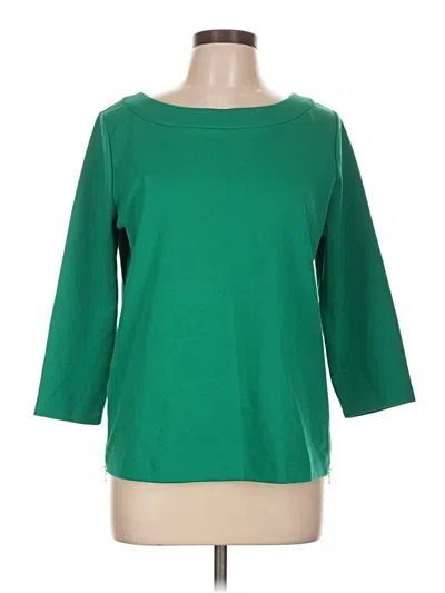 Pre-owned Ann Taylor 3/4 Sleeve T-shirt In Green
