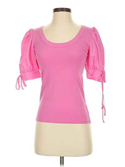 Pre-owned Ann Taylor 3/4 Sleeve T-shirt In Pink