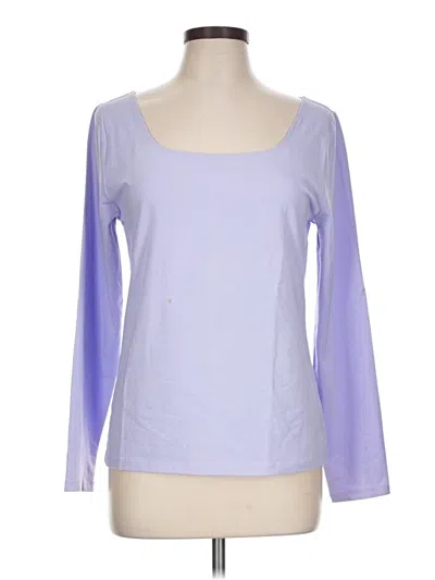 Pre-owned Ann Taylor 3/4 Sleeve T-shirt In Purple