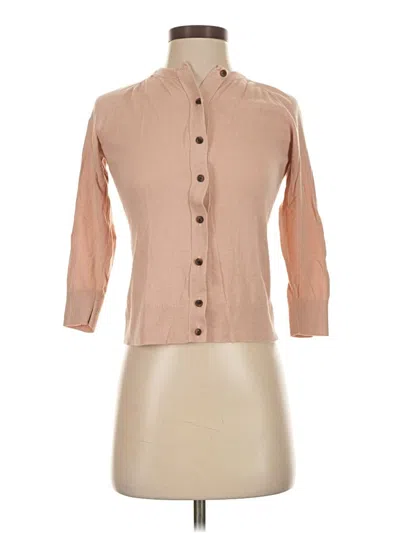 Pre-owned Ann Taylor 3/4 Sleeve T-shirt In Tan
