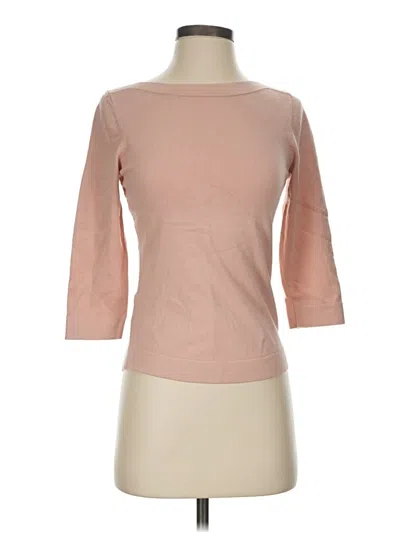 Pre-owned Ann Taylor 3/4 Sleeve T-shirt In Tan