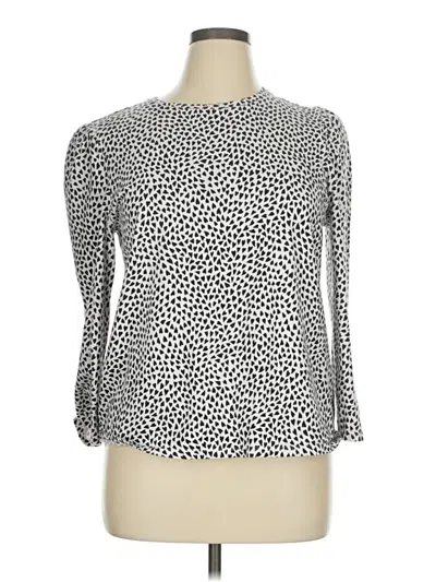 Pre-owned Ann Taylor 3/4 Sleeve T-shirt In White