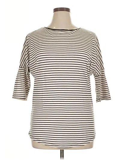 Pre-owned Ann Taylor 3/4 Sleeve T-shirt In White