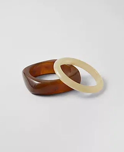 Ann Taylor Acetate Circle Cuff Bracelet Set