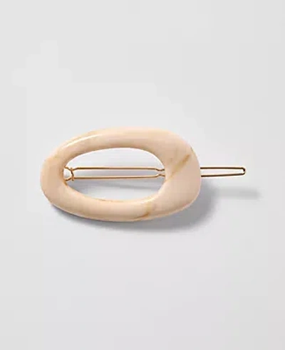 Ann Taylor Acetate Hair Barrette In White