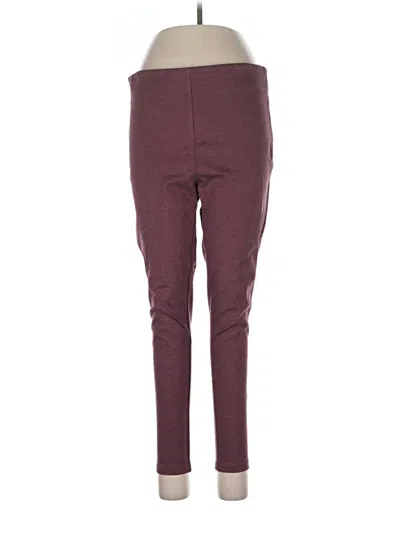 Pre-owned Ann Taylor Active Pants In Burgundy