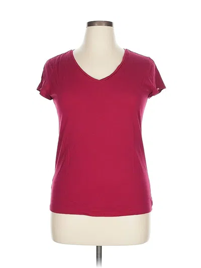 Pre-owned Ann Taylor Active T-shirt In Burgundy