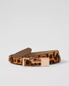 Ann Taylor Animal Print Calf Hair Belt In Multi