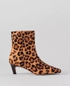 Ann Taylor Animal Print Haircalf Skinny Heel Bootie In Brown Multi