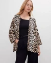 Ann Taylor Animal Print Linen Blend Kimono