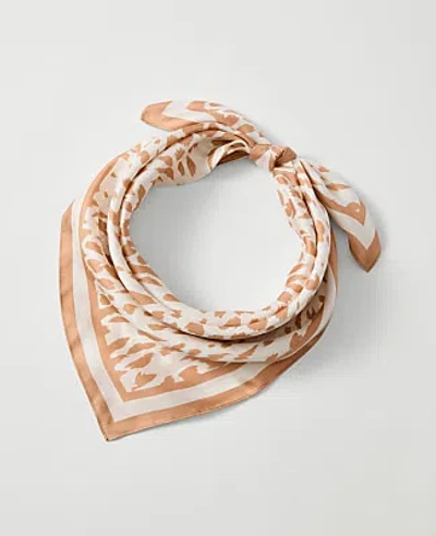 Ann Taylor Animal Print Silk Scarf In Multi