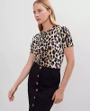Ann Taylor Petite Animal Print Sweater Tee