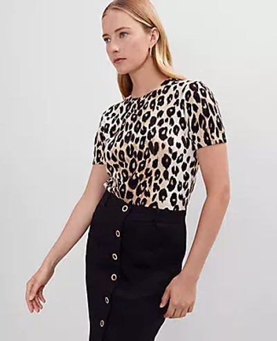 ANN TAYLOR ANIMAL PRINT SWEATER TEE