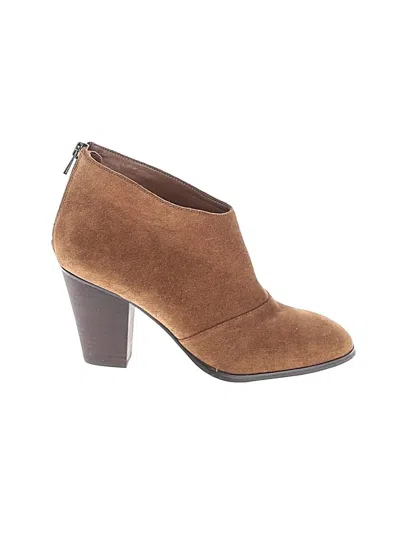 Pre-owned Ann Taylor Ankle Boots In Brown