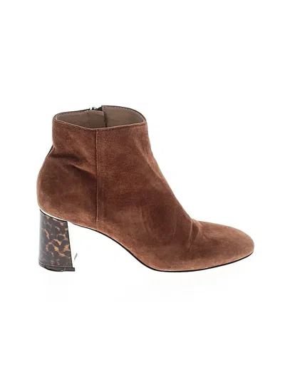 Pre-owned Ann Taylor Ankle Boots In Brown