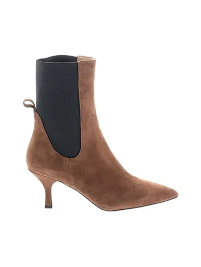 Pre-owned Ann Taylor Ankle Boots In Brown