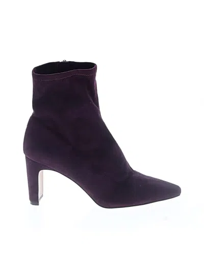 Pre-owned Ann Taylor Ankle Boots In Purple