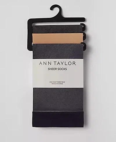 Ann Taylor Ankle Sock Set In Night Sky