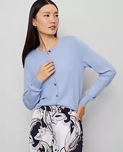 Ann Taylor Ann Cardigan In Blue