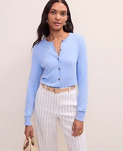 Ann Taylor Ann Cardigan In Blue