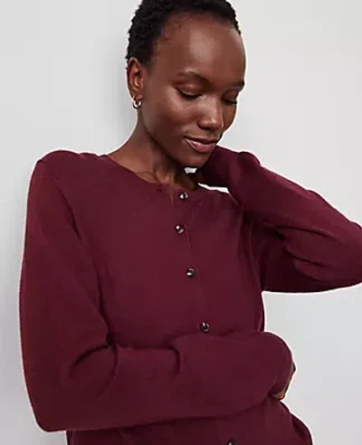 Ann Taylor Ann Cardigan In Mauve Rose