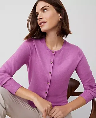 Ann Taylor Ann Cardigan In Orchid Glow