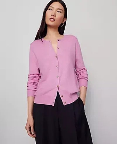 Ann Taylor Ann Cardigan In Pink