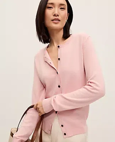 Ann Taylor Ann Cardigan In Pink