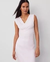 Ann Taylor Asymmetric Neck Bodysuit In Pale Peony