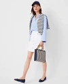 Ann Taylor At Weekend Denim Skirt In White In White